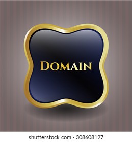 Domain gold shiny badge