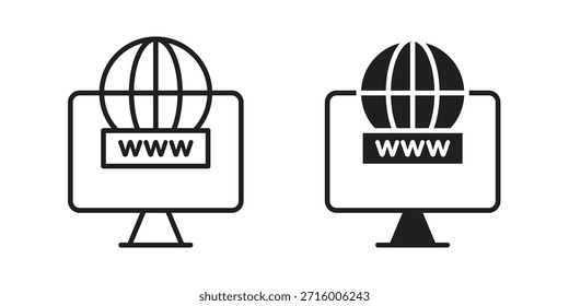 Domain-Icon-Konzept für Infografik, Website oder App.