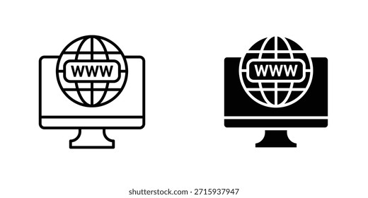 Sammlung des Domänensymbolentwurfs. Vektorzeichen und Symbol für UI-Designs