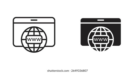 Ícone Domínio Ilustrações de design. ícones da Web editáveis