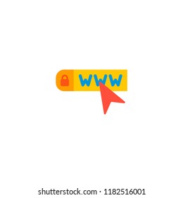Domain icon flat element. Vector illustration of domain icon flat isolated on clean background for your web mobile app logo design.