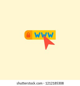 Domain icon flat element. Vector illustration of domain icon flat isolated on clean background for your web mobile app logo design.