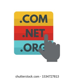 Domain icon. Flat illustration of domain vector icon for web design
