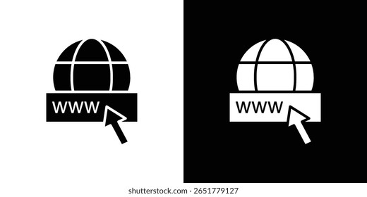 Domain icon of a flat style vector