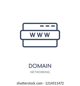 domain icon. domain linear symbol design from Networking collection. Simple outline element vector illustration on white background.