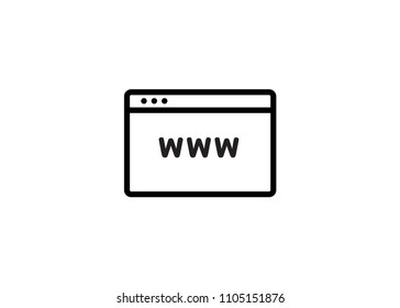 Domain Icon Outline Vector