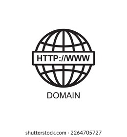 domain icon , registration icon vector