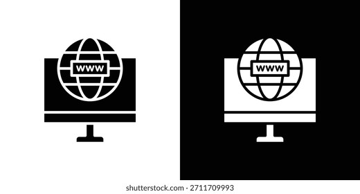 Domain icon Set collection. Vector silhouette.