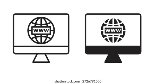 Domänensymbolsatz. Paket mit minimalem Logo-Webelement.