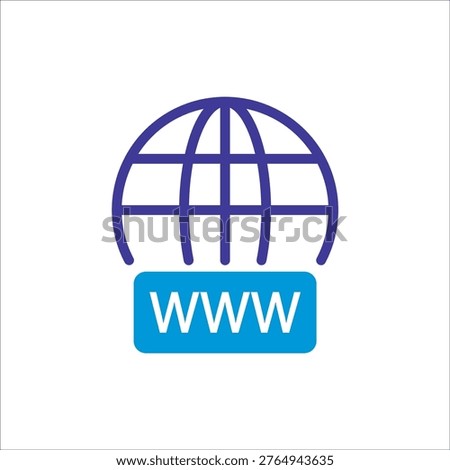 domain icon. simple colored vector