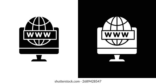 Icono de dominio ilustración simple en diseño plano