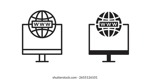 Domain icon vector design. set web icons