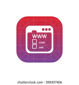 domain icon. vector eps10 icon