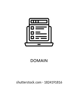 Domain icon in vector. Logotype