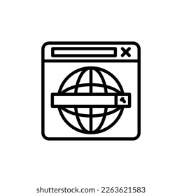 Domain icon in vector. Logotype