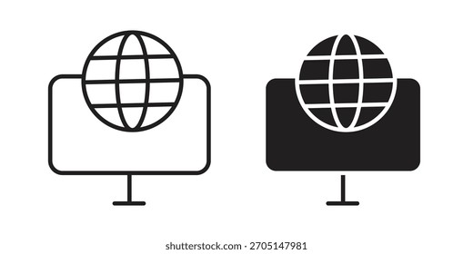 Ícone de domínio vetor moderno planas e traçados designs