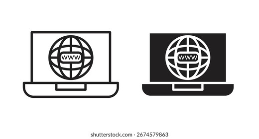 Domain icon vector, sign and symbol for design, website or apps elements.