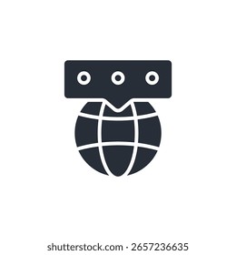 domain icon. vector.Editable stroke.linear style sign for use web design,logo.Symbol illustration.