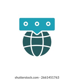 icono de dominio. Vector. Trazo editable. Signo de estilo lineal para uso Diseño web, logotipo. Ilustración de símbolo.