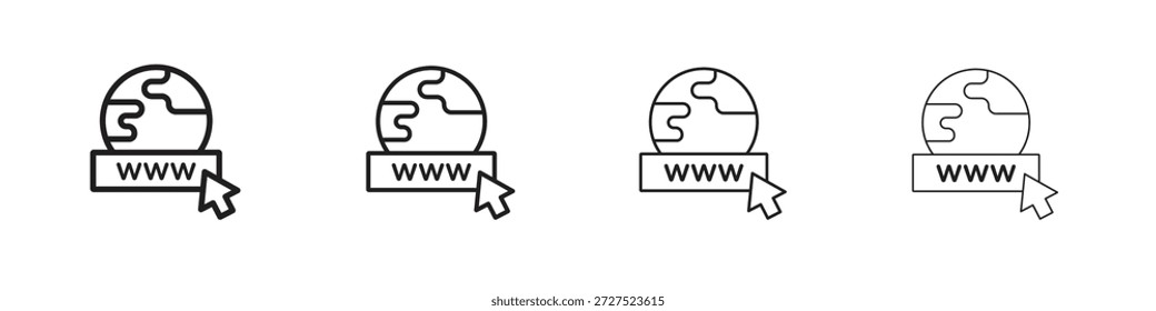 Domain-Symbole für mobiles Konzept und Web-Design, Farbe editierbar