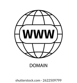 domain icons  symbol vector elements for infographic web