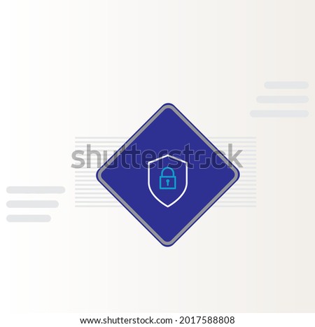 Domain lock Icon Vector Design