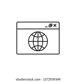 domain - minimal line web icon. simple vector illustration. concept for infographic, website or app.