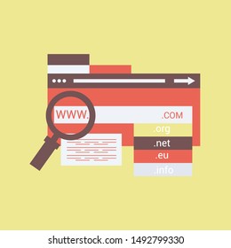 Domain Name Registration concept - Illustration