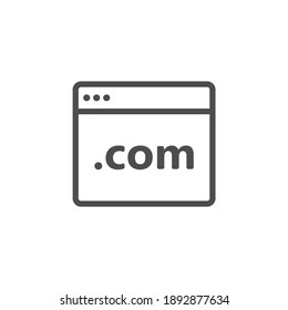 Domain Name Registration Icon. Vector Illustration.