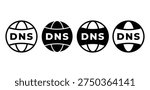 Domain Name System Icons Set Vector Illustration Design
