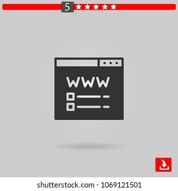Domain name vector icon
