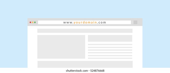 Domain name for web business, vector illustration