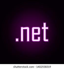 domain net neon icon. Elements of online and web set. Simple icon for websites, web design, mobile app, info graphics