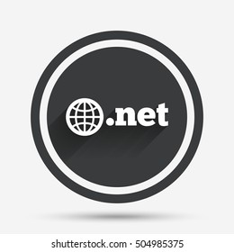 Domain NET sign icon. Top-level internet domain.