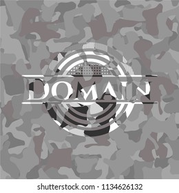 Domain on grey camo pattern