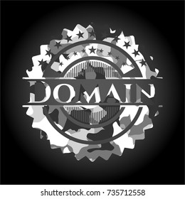 Domain on grey camo texture