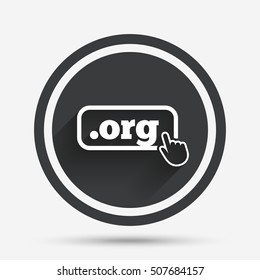 Domain ORG sign icon. Top-level internet domain.