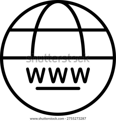 Domain Outline Style Icon Design