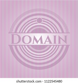 Domain pink emblem. Retro