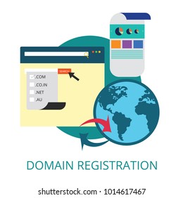 Domain Registration concept