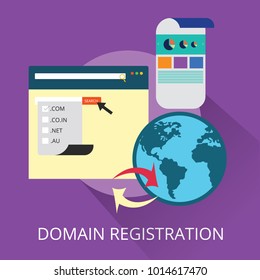 Domain Registration concept