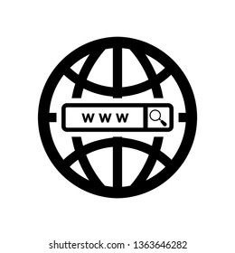 Domain Registration Icon.  communication and network