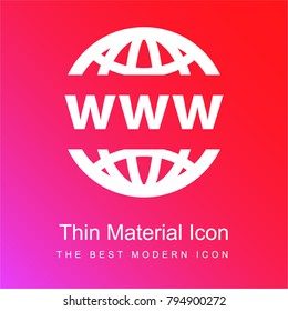 Domain registration red and pink gradient material white icon minimal design