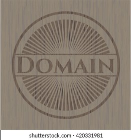 Domain retro wooden emblem