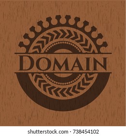 Domain retro wooden emblem