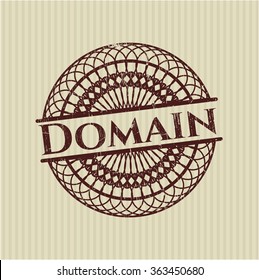 Domain rubber grunge stamp