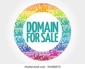 DOMAIN FOR SALE vector words cloud, business concept background