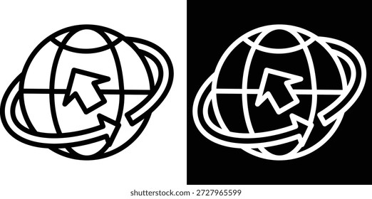 Versión de dos tonos en el fondo blanco y negro