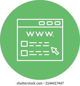 Domain vector icon. Can be used for printing, mobile and web applications.