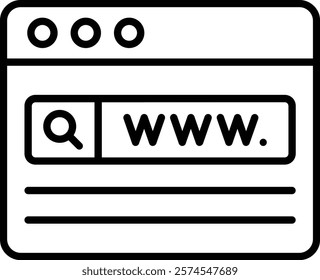 Domain vector icon. Can be used for printing, mobile and web applications.